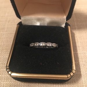 Scalloped Stackable Pandora Ring Silver